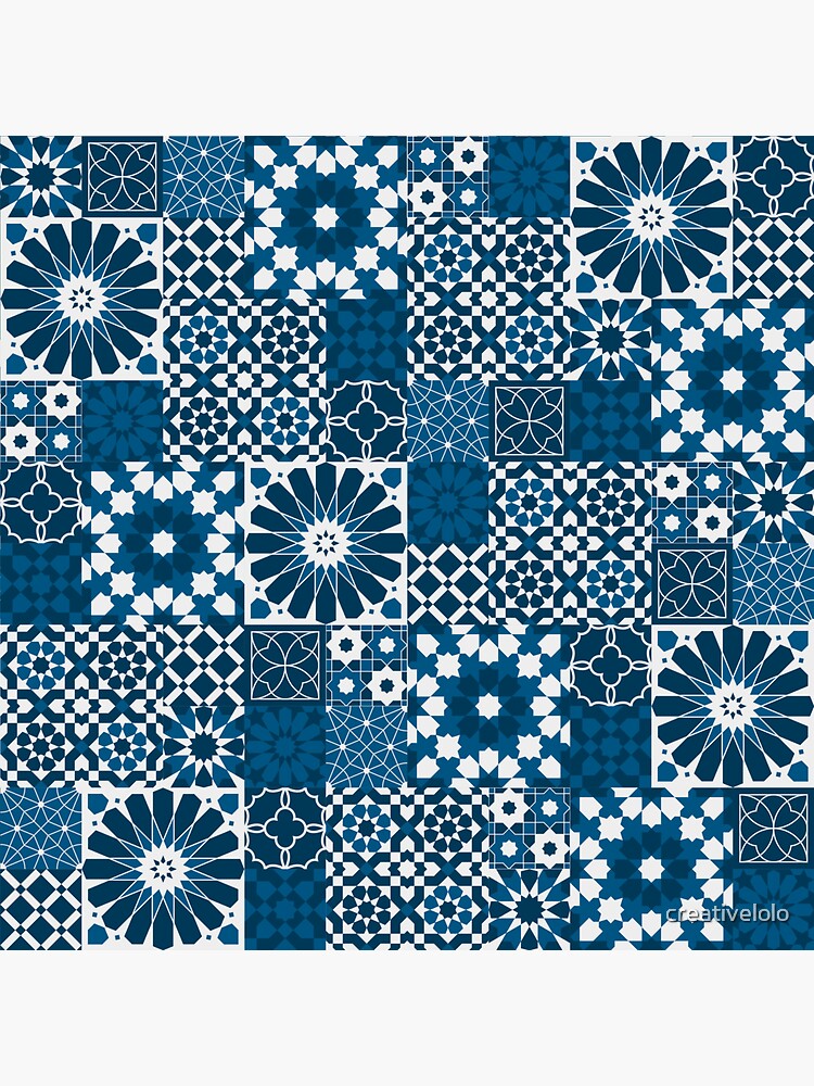 Thumbnail 3 of 3, Sticker, Moroccan tiles 3 designed and sold by creativelolo.