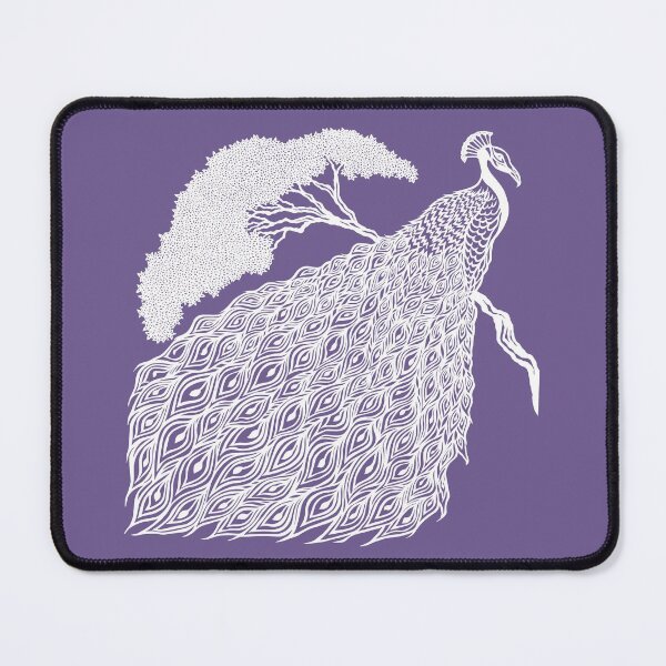 Item preview, Peacock on Branch | Bird Design designed and sold by Monochromatics by Corie Mae Dark.