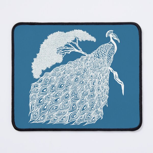 Item preview, Peacock on Branch | Bird Design designed and sold by Monochromatics by Corie Mae Dark.
