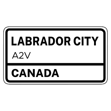 Artwork thumbnail, Labrador City A2V Zip Code by Rajadrone