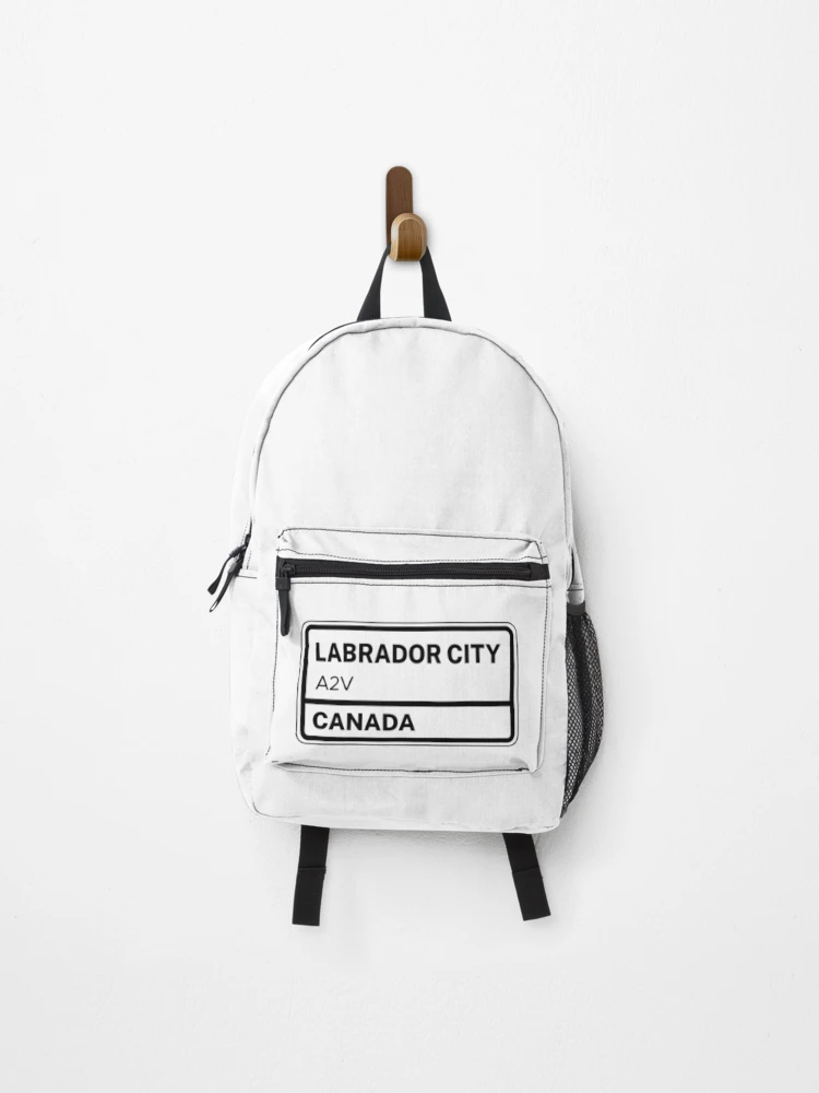 Thumbnail 1 of 3, Backpack, Labrador City A2V Zip Code designed and sold by Rajadrone.