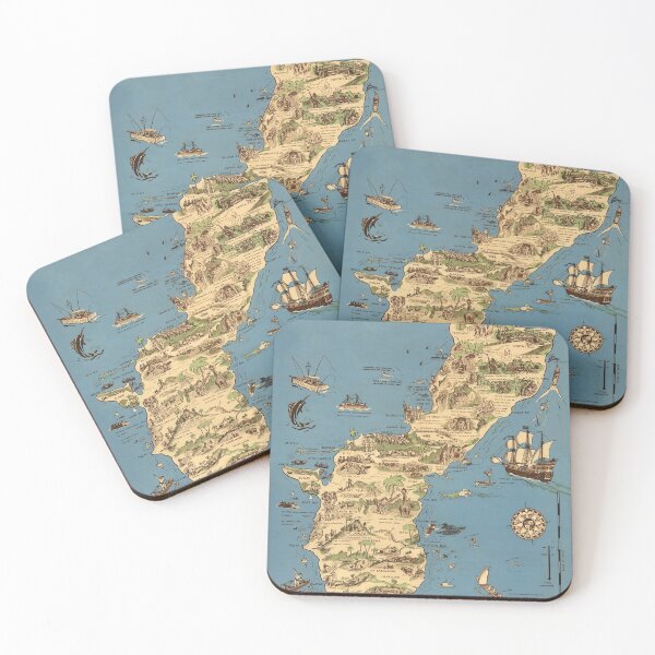 Item preview, 1958 Vintage Map of Island of Guam designed and sold by Gin  Neko.