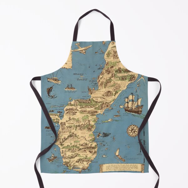 Item preview, 1958 Vintage Map of Island of Guam designed and sold by Gin  Neko.