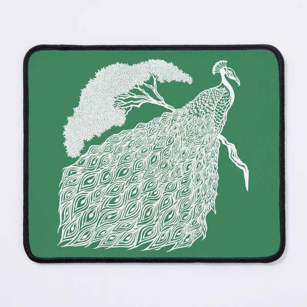 Item preview, Peacock on Branch | Bird Design designed and sold by Monochromatics by Corie Mae Dark.