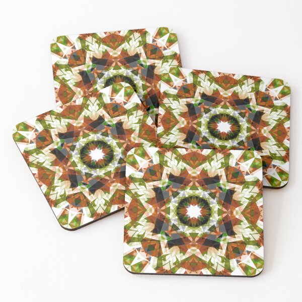 Item preview, Brown Beige Green Black Autumn Fall Halloween Star Pattern - Retro Seventies Countryside Cottage Inspired Art designed and sold by PatternPerfect.