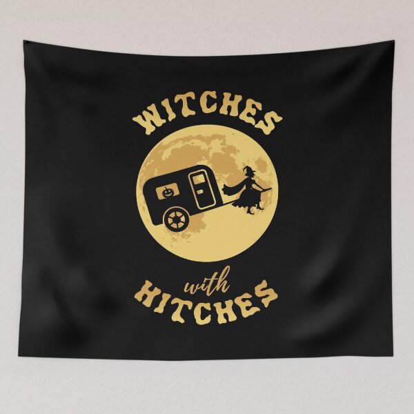Item preview, Witches with Hitches Halloween Witch Travel Trailer Camping designed and sold by EstelleStar.