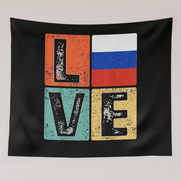 Item preview, Vintage Retro I Love Russia Flag For Russian Pride Gift  designed and sold by bar0zysbertha.