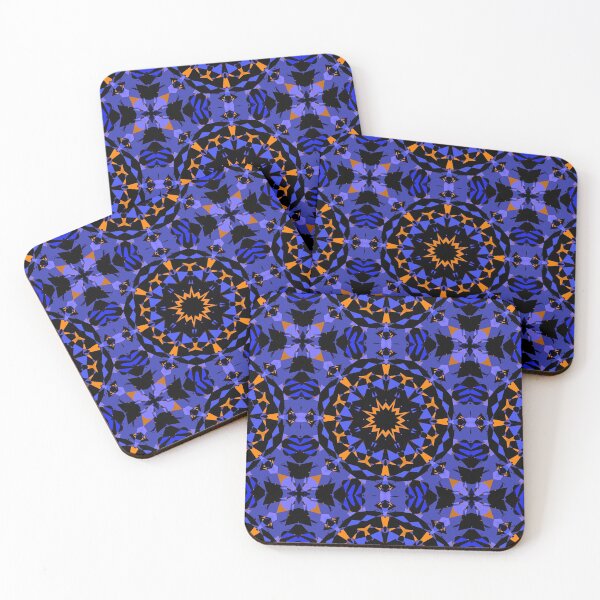 Item preview, Purple Orange Black Halloween Party Trick or Treat Geometric Star Pattern - For A Modern Witch designed and sold by PatternPerfect.