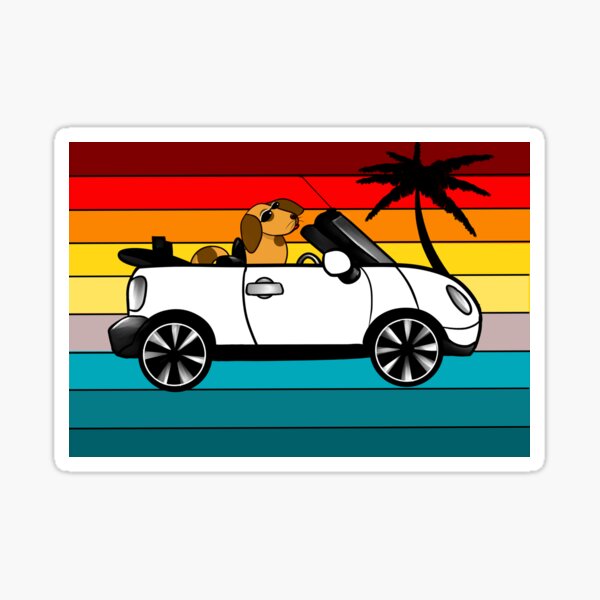 BEEP BEEP Mini and dog, paradise Sticker