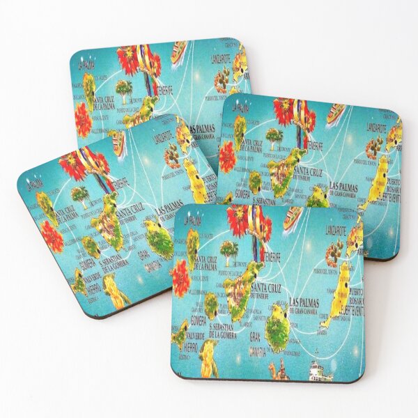 Item preview, Canary Islands map designed and sold by Artepoleras123.