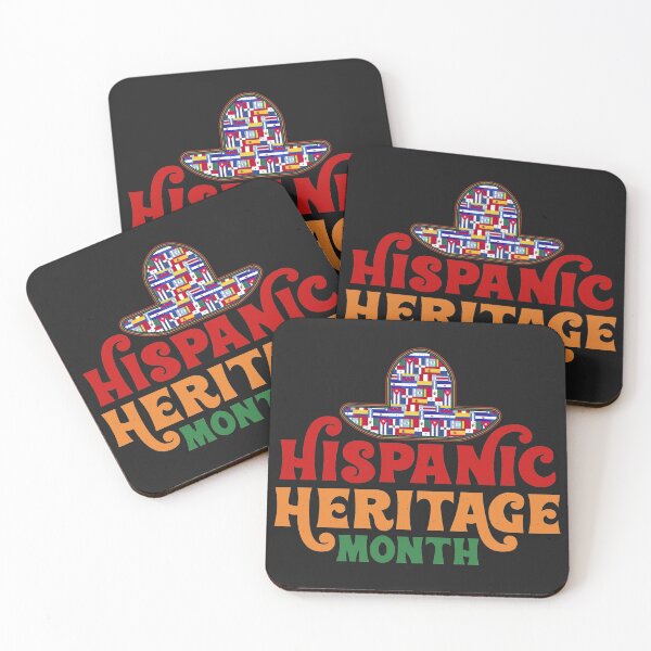 Item preview, Hispanic Heritage Month Latino Countries Flags Sombrero Typography designed and sold by AweSoMe Shirts.