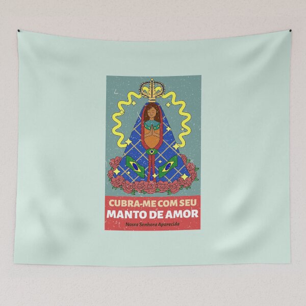Item preview, CUBRA-ME COM SEU MANTO DE AMOR | Nossa Senhora Aparecida designed and sold by AladdinMktgs.