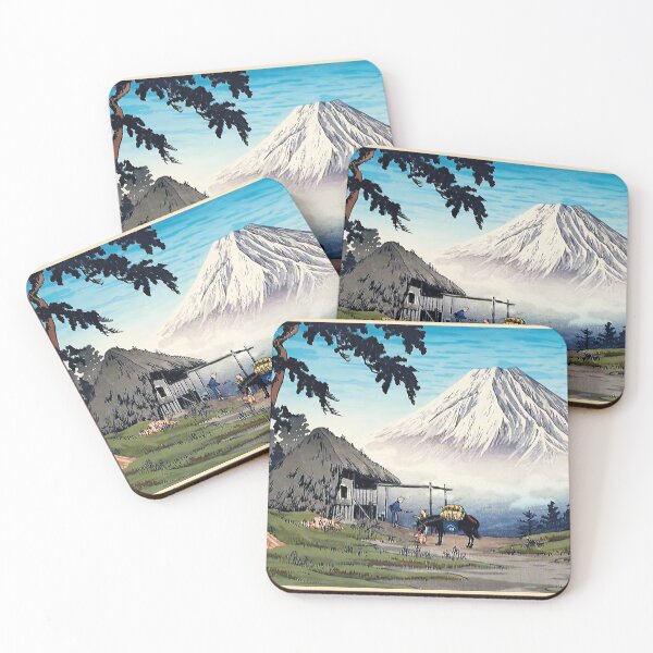 Item preview, Japanese Snow Mountain Vintage Painting designed and sold by Meek-Anime.