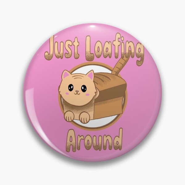 Item preview, Cute Kawaii Cat Loaf of Bread Just Loafing Around Funny Food designed and sold by ksrogersdesigns.