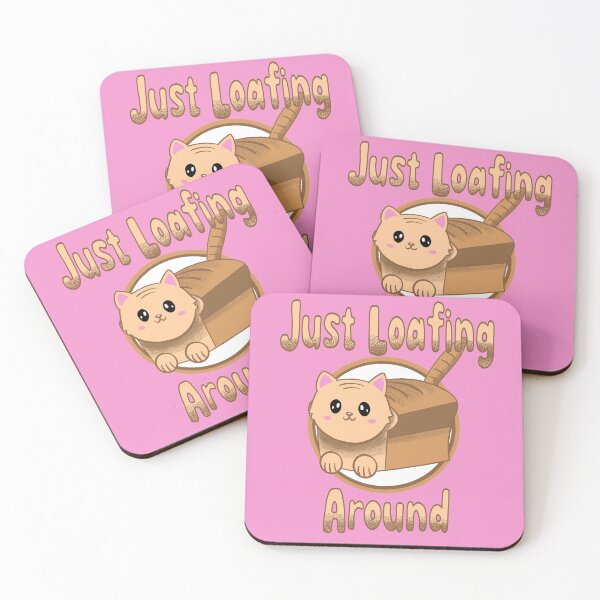 Item preview, Cute Kawaii Cat Loaf of Bread Just Loafing Around Funny Food designed and sold by ksrogersdesigns.