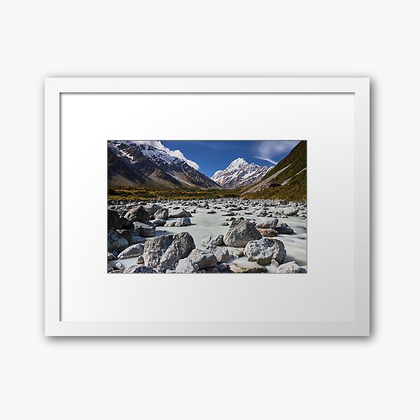Hooker Valley River Framed Art Print