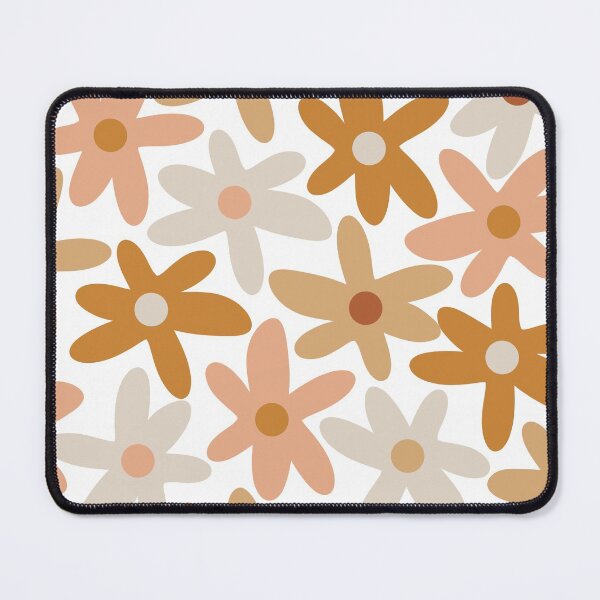 Item preview, Daisy Time Floral Pattern Blush Ochre Putty on White designed and sold by kierkegaard.