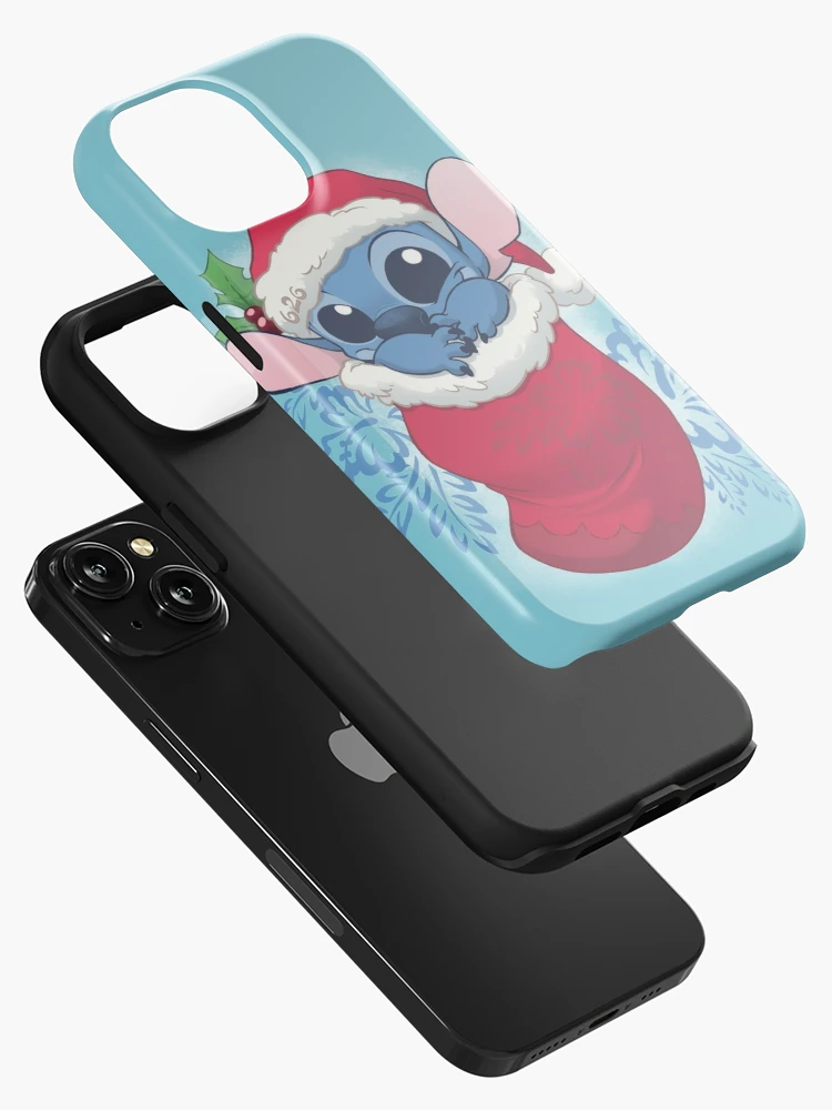 Coque iPhone 13 - Wallet noir Noël 2023 Père Noël enchanté