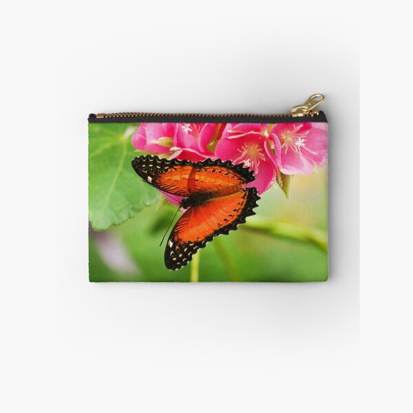 Item preview, Common lacewing butterfly on pink flowers designed and sold by Thaddeus Zajdowicz.