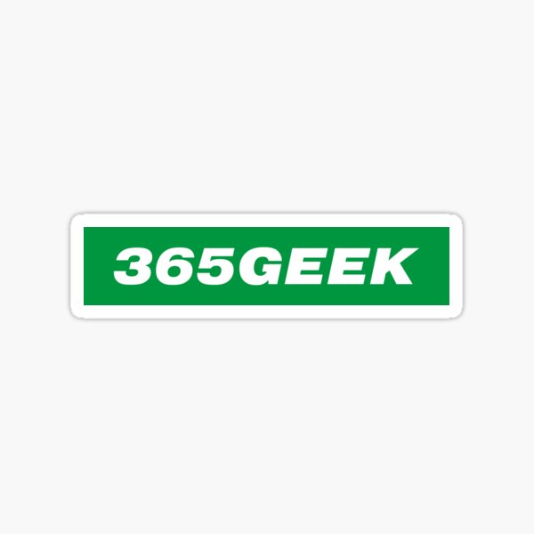 365geek logo on green Sticker
