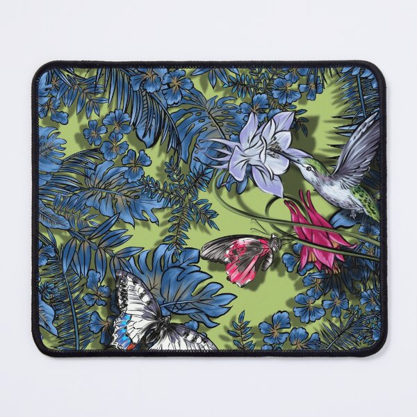 Spring.plant,forest,biology,butterfly,flowers and birds Mouse Pad