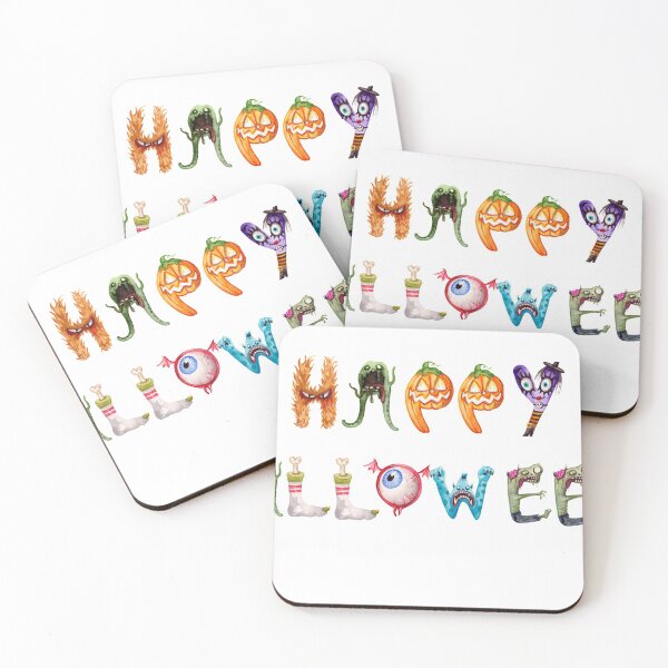 Item preview, Happy Halloween Watercolor Monsters designed and sold by marksmysteries.