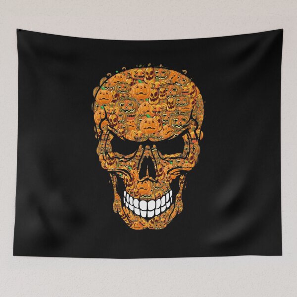 Item preview, Smiling Vintage Halloween Scary Pumpkin Skull Skeleton  designed and sold by DKA-2ndBoy.