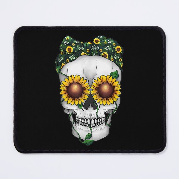Item preview, Sugar Skull Sunflower Gift Skeleton Lover designed and sold by jennifera11.
