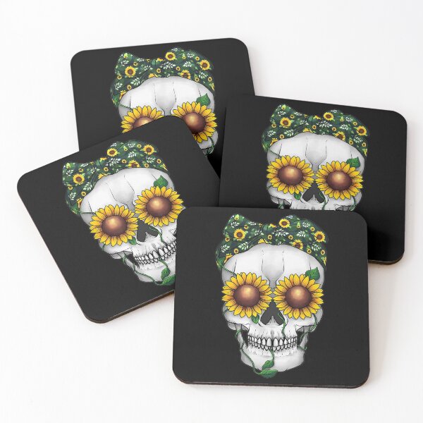 Item preview,  Sugar Skull Sunflower Gift Skeleton Lover designed and sold by jennifera11.