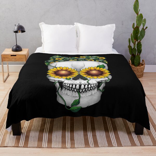 Item preview,  Sugar Skull Sunflower Gift Skeleton Lover designed and sold by jennifera11.
