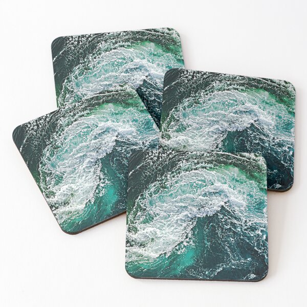 Item preview, Oceanic Waves Face Mask 3D Printed Realistic Expression Unisex Fabric Mask for all adults and children alike. Reusable Washable 2 layer Polyester Cloth designed and sold by Chi  Gardens.