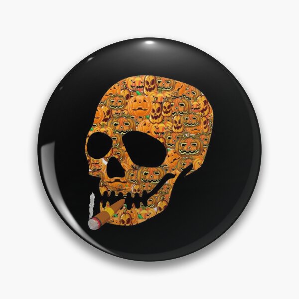 Item preview, Smoking Vintage Halloween Scary Pumpkin Lean Forward Skull Skeleton  designed and sold by DKA-2ndBoy.