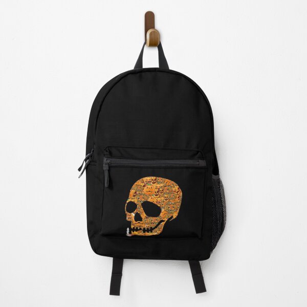Item preview, Smoking Vintage Halloween Scary Pumpkin Lean Forward Skull Skeleton designed and sold by DKA-2ndBoy.