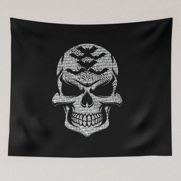 Item preview, Vintage Halloween Scary Black Bats Skull Skeleton designed and sold by DKA-2ndBoy.