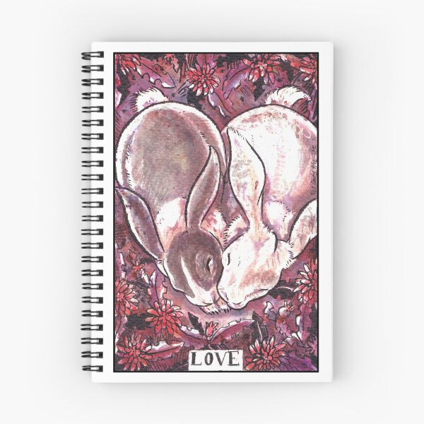 Item preview, Inktober - Love - Bunnies (with quote) designed and sold by Kat Cardy.