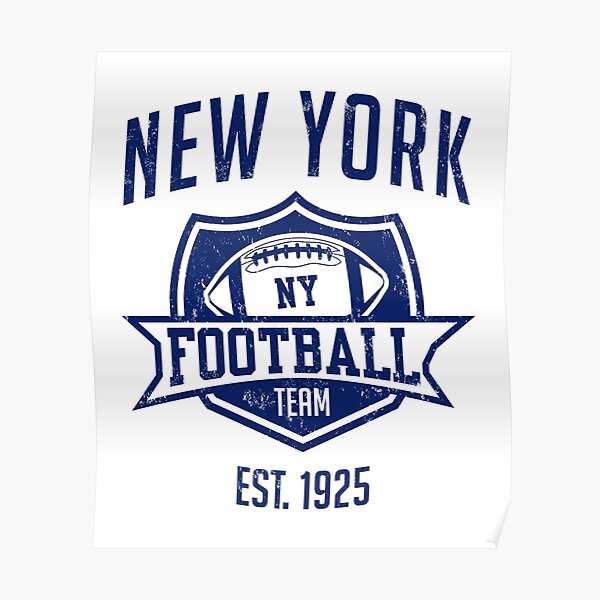 Vintage New York Football Team Retro NY Giants Goalline Sport | Poster