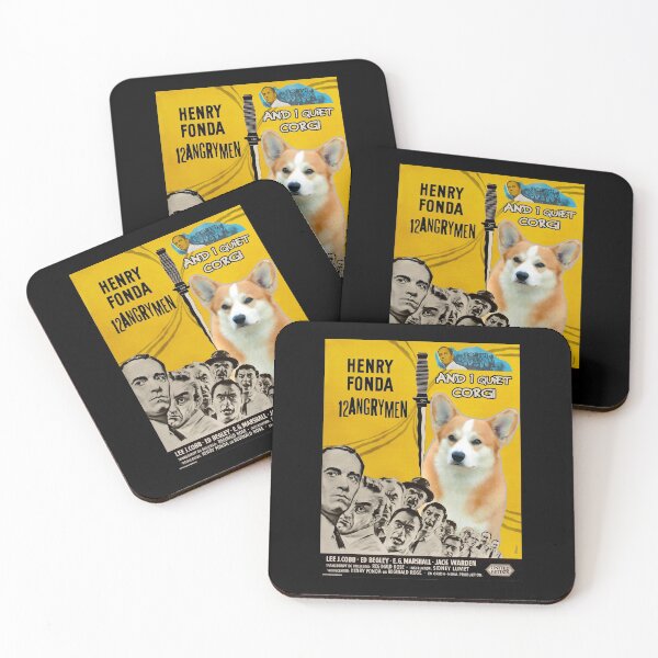 Item preview, Funny Gift Pembroke Welsh Corgi Art  12 Angry Men Movie Poster Retro Wave designed and sold by JennieWunsch.