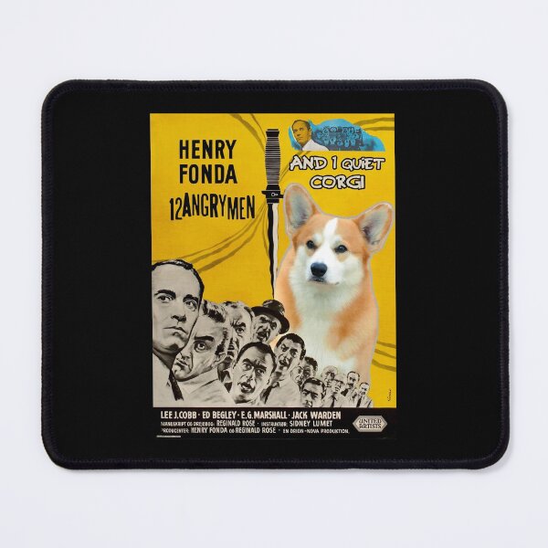 Item preview, Funny Gift Pembroke Welsh Corgi Art  12 Angry Men Movie Poster Retro Wave designed and sold by JennieWunsch.