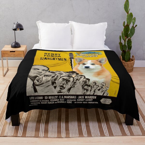 Item preview, Funny Gift Pembroke Welsh Corgi Art 12 Angry Men Movie Poster Retro Wave designed and sold by JennieWunsch.