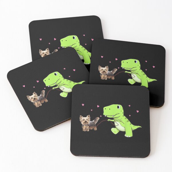 Item preview,  Dinosaurio Rex caminando con regalo de perro Yorkshire Terrier designed and sold by lindaxse.