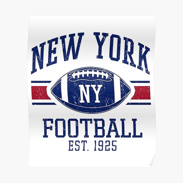 Vintage New York Football Team Retro NY Giants Goalline Sport | Art Board  Print