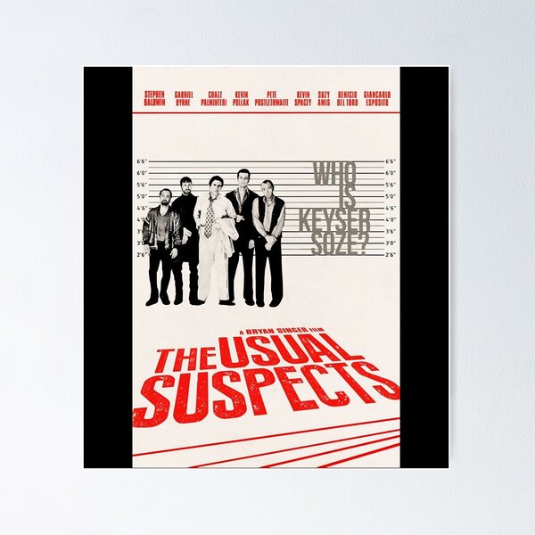 Usual Suspects Bryan Singer Movie Poster Vintage Retro 