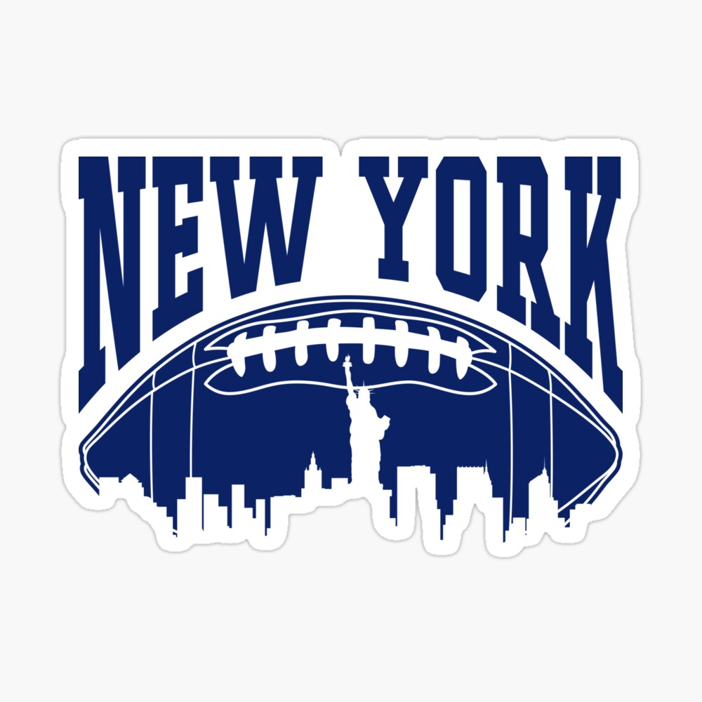 Vintage New York Skyline NY Football Team Retro Giants Goalline