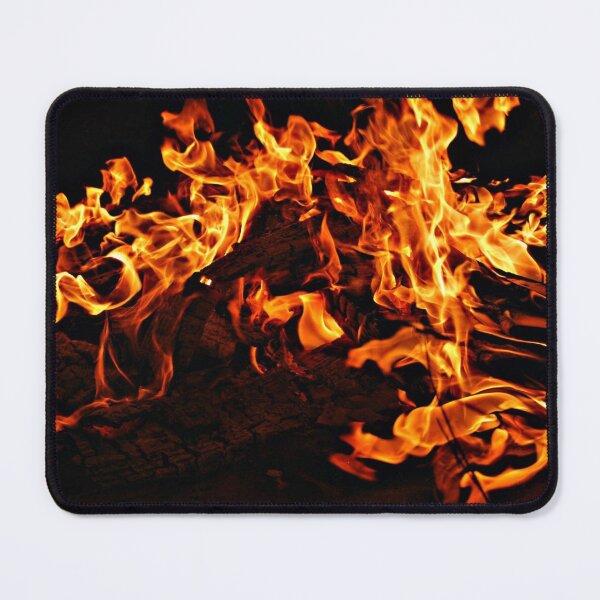 Item preview, Fire Flames Face Mask 3D Printed Realistic Expression Unisex Fabric Mask for all adults and children alike. Reusable Washable 2 layer Polyester Cloth designed and sold by Chi  Gardens.