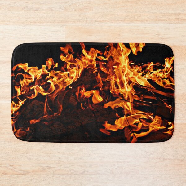 Item preview, Fire Flames Face Mask 3D Printed Realistic Expression Unisex Fabric Mask for all adults and children alike. Reusable Washable 2 layer Polyester Cloth designed and sold by Chi  Gardens.