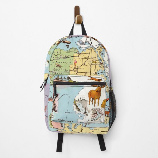 Item preview, 1935 Vintage Map of Hiawatha, Michigan's Upper Peninsula designed and sold by Gin  Neko.