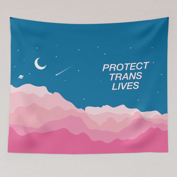 Item preview, Protect Trans Lives - LGBT Landscape  designed and sold by Picket Club.