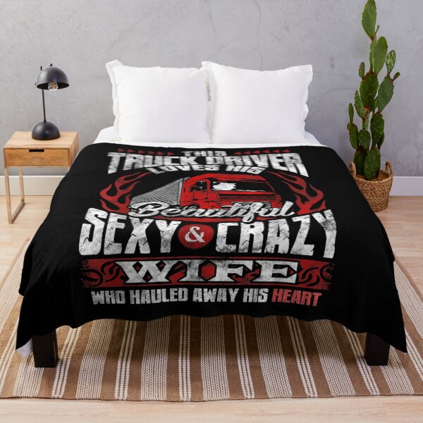 Item preview, Trucker Loves Beautiful Crazy Wife Hauled Hear designed and sold by lindaxse.