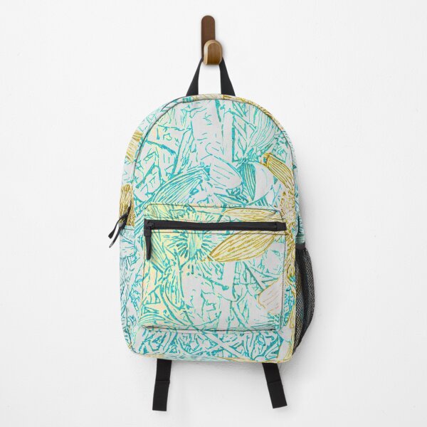 Item preview, Hakea, Yellow Ochre and Aqua Blue designed and sold by TripodDogShop.