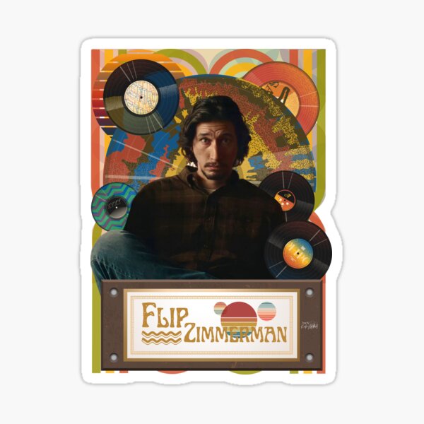 Vista previa del artículo con la obra «Flip Zimmerman Retro Design», diseñado y vendido por RubyOrchid14 Art & Logos.